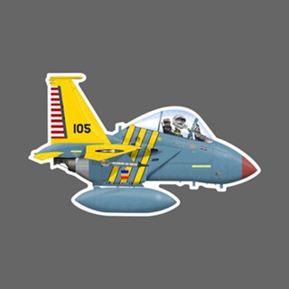 美國空軍 F-15 復古P26塗裝 Q版 軍機 防水3M貼紙 尺寸 90mm