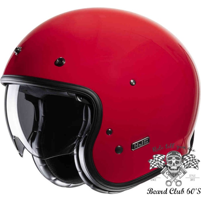 ♛大鬍子俱樂部♛ HJC ® V31 Solid Retro 原裝 復古 經典 Jet 紅色