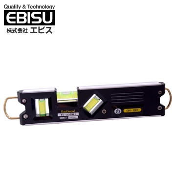 【日本EBISU】雙吊掛強磁水平尺 (3泡+LED) ED-23TBL｜ASTool 亞仕托
