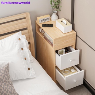 ☌☾現藝床頭櫃小店 超窄床頭柜迷你小型簡易款現代簡約臥室收納床邊實木色小尺寸柜子
