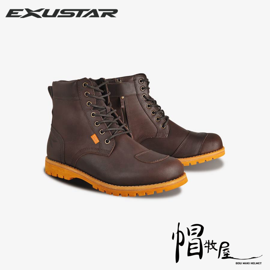 【帽牧屋】EXUSTAR E-SBT313 休閒車靴 車靴 防摔靴 D30減震鞋墊 踝關節保護片 耐磨止滑 美式 咖啡