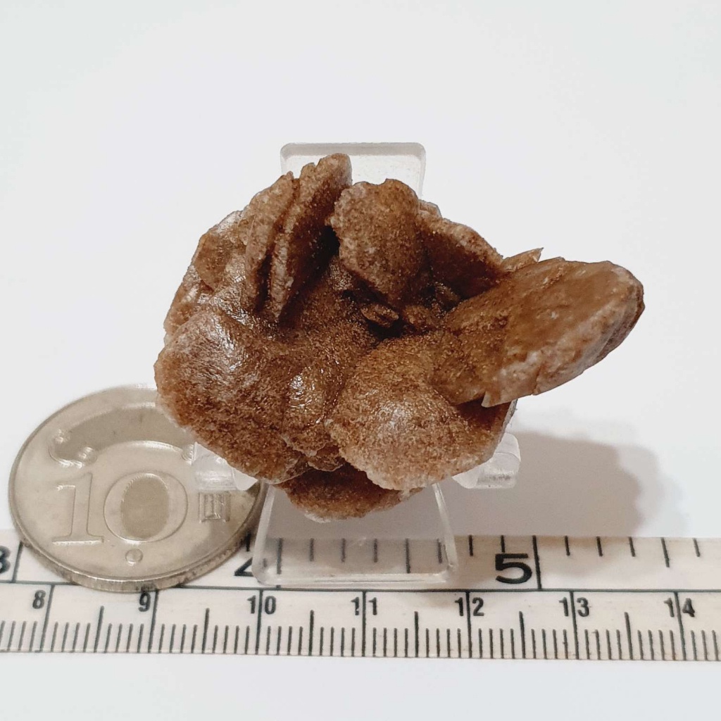 沙漠玫瑰 21.5g +壓克力架 原礦 礦石 原石 教學 標本 收藏 小礦標 礦物標本6
