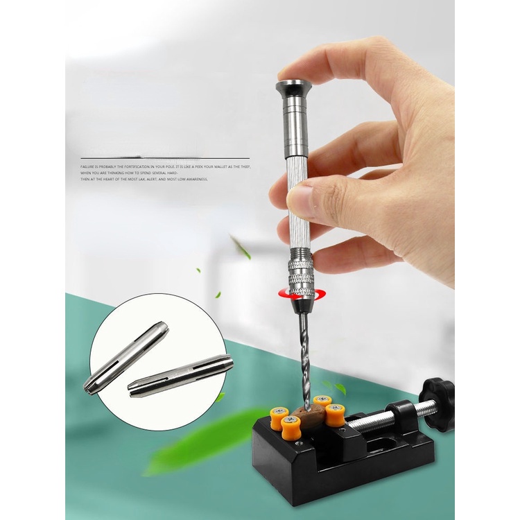 【信義速發】迷你手捻鑽 核桃 琥珀 模型 橄欖核打孔器 文玩DIY工具手動鑽孔器小型
