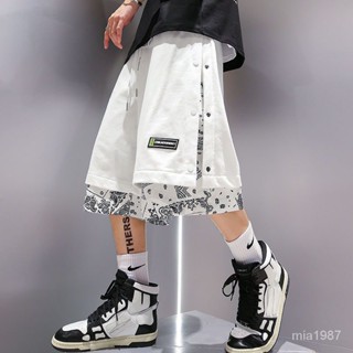 【精品男裝】夏季短褲男ins潮牌嘻哈百搭寬鬆韓版休閒褲子運動直筒學生五分褲jioyh J98K