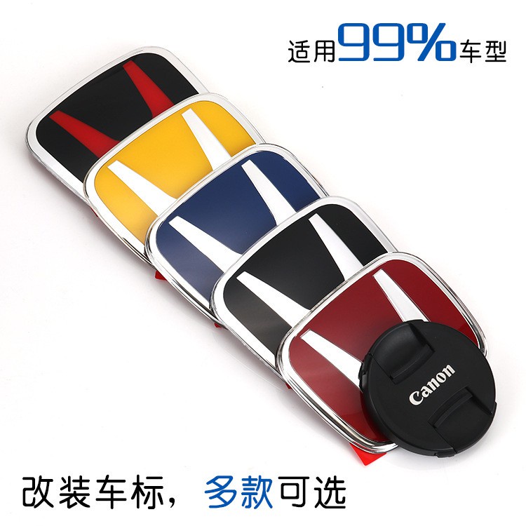 花蓮出貨㊣方向盤標適用HONDA 氣囊標logo 標誌改裝 紅色黑色藍色 適用本田 Civic Fit Accord