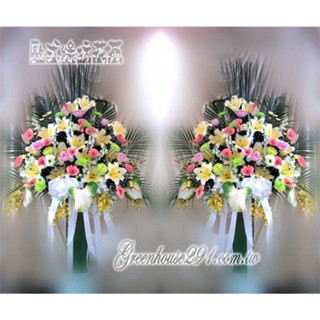 【歐式綠坊花苑】 [gfg176] 追思花籃/告別式藝術花柱(1對)~臺北市立第一第二 新北市板橋區三峽區殯儀館 花店