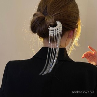 苗疆少女~僊氣珍珠流蘇髮簪女高階感簡約現代簪子優雅網紅髮飾品髮簪 髮夾 髮梳 插梳 絲巾 胸針 別針 時尚 精品 配飾批
