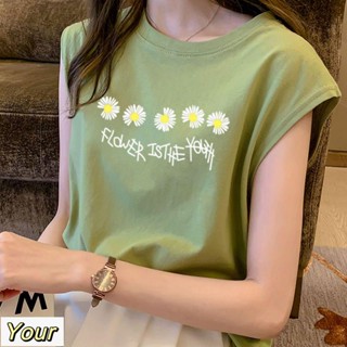 【Your】大尺碼背心 無袖t恤女2023春夏新款韓版寬松外穿港風運動背心百搭心機上衣潮