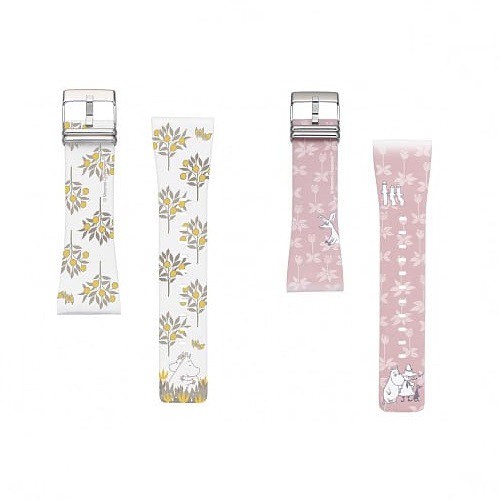 EPSON 愛普生 現貨 Moomin Smart Canvas 嚕嚕米粉紅森林錶帶 嚕嚕米橘子森林錶帶 手錶配件