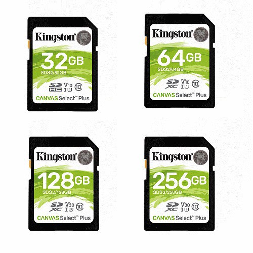 KINGSTON 金士頓 SDS2/32GB 64GB 128GB 256GB CanvasSelectPlus 記憶卡