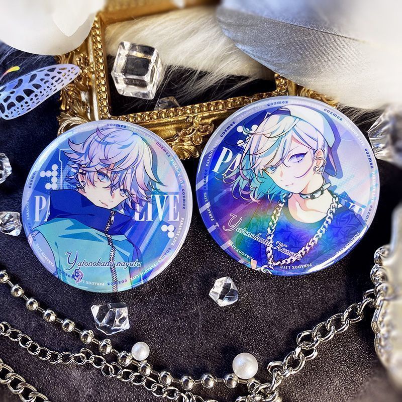 ParadoxLive周邊BAE武雷管cozmez嘻哈馬口鐵日谷底鐳射碎玻璃徽章