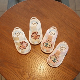 Miss.Q 台灣現貨 寶寶卡通包頭涼鞋2023春夏女童0-2歲嬰幼兒女寶寶透氣學步叫叫鞋1