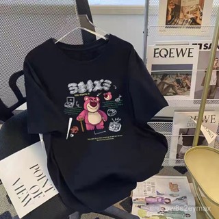 GP實拍 女裝 上衣女生韓版 韓國女裝 寬鬆上衣女 韓版短袖大碼女裝胖mm300斤2023夏季新款韓版可愛熊短袖T恤寬