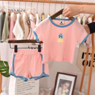 U·baby臺灣免運寶寶套裝短袖夏裝2023年新款女童衣服可愛韓版運動兒童兩件套