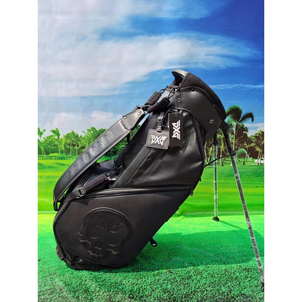 【精品】特價PXG男款高爾夫球包電壓骷髏頭GOLF超輕PU防水高爾夫腳架包