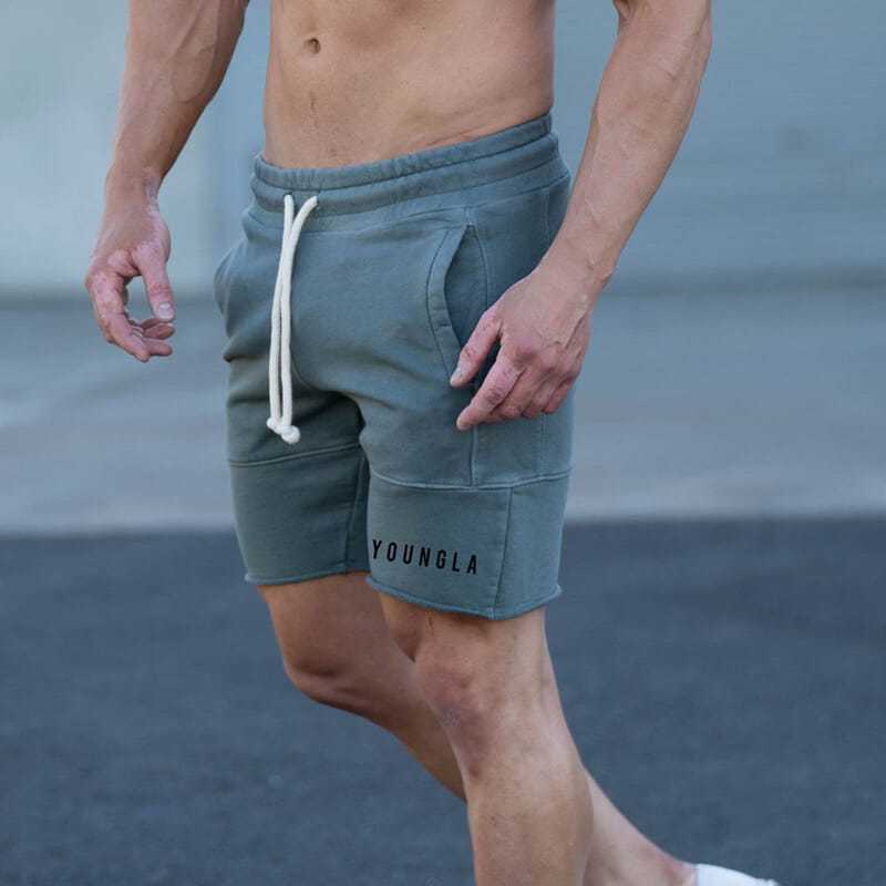 【肌肉先生】2020新款運動褲男短褲五分褲健身肌肉型兄弟夏季系帶透氣彈性跑步