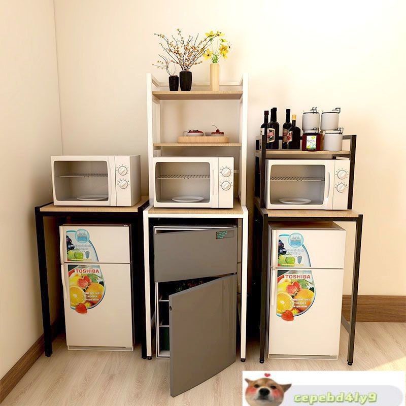 【佳品傢】小冰箱置物架微波爐落地增高儲物架小型冰箱上方迷你冰櫃收納架子
