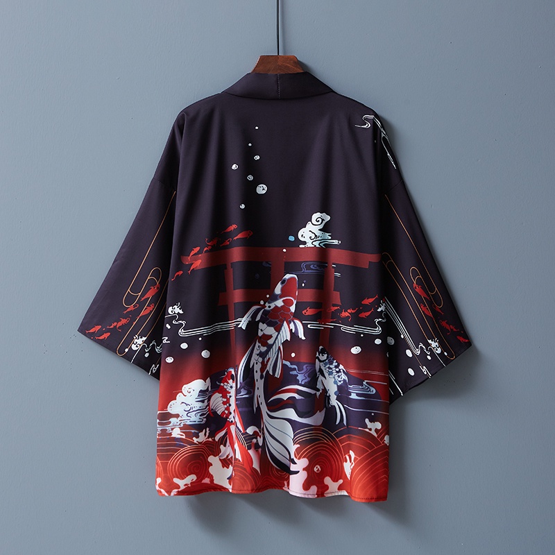 日系和風中國風紅鯉魚浴衣羽織道袍jk外搭周邊動漫和服開衫外套潮