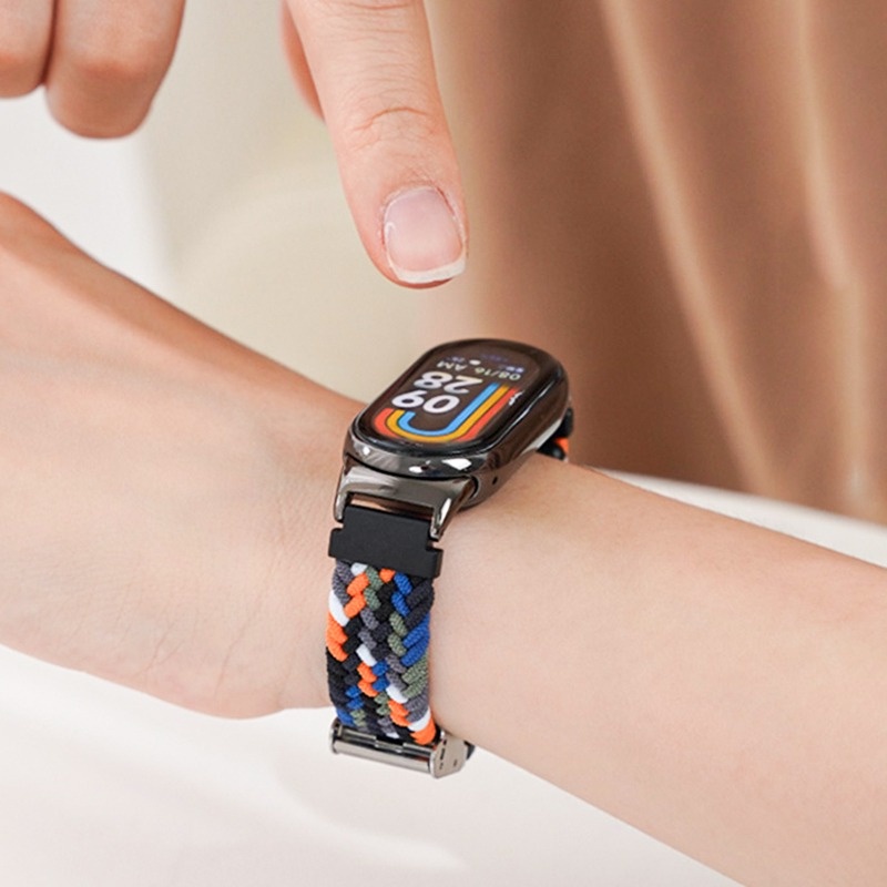 尼龍編織卡扣 適用於 小米手環8 小米7NFC 小米手環 8 7 6 5 4 代 小米8 替換錶帶 小米手環 8 錶帶