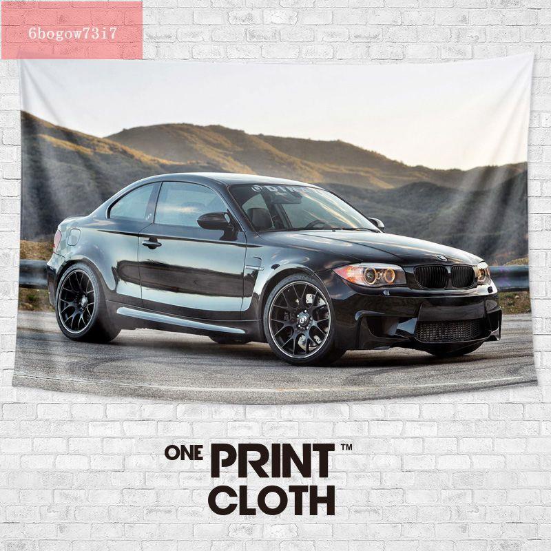 BMW寶馬1系1M小鋼炮性能車改裝周邊裝飾背景墻布海報掛布掛毯門簾（bogow印花)