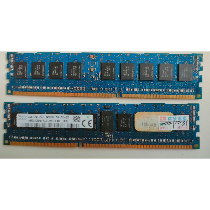 X79主機板 8GB 1Rx4 PC3-14900R 兩條共16GB