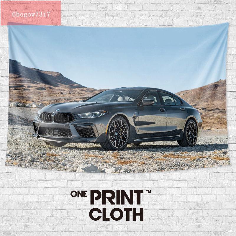 BMW寶馬M8信仰情懷GT跑車周邊寫真車庫裝飾背景墻布海報掛毯掛布（bogow印花)