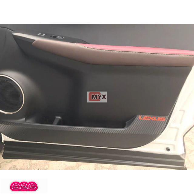 Myx車品適用於~ → Lexus 全系列 RX NX ES UX IS 碳纖紋 車門 防踢 貼膜