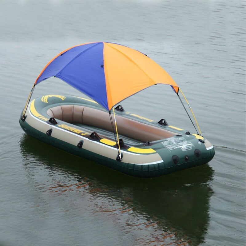 🔴百惠優選之家🔴新款充氣船釣魚船橡皮艇皮劃艇加厚防水遮陽棚釣魚傘 遮陽傘 帳篷