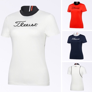 【Titleist】高爾夫服裝女golf衣服戶外T恤短袖透氣Polo衫運動球衣新款夏上衣 時尚高爾夫