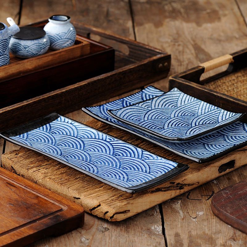 小川日式壽司盤子長條盤點心盤創意小吃盤西餐盤刺身盤長碟子日式餐具