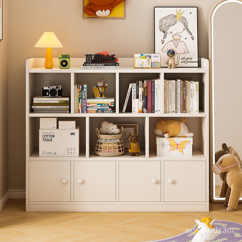 【廠傢直銷】兒童書架落地置物架傢用臥室靠墻矮書櫃多層收納架儲物櫃子八格櫃 IFIT