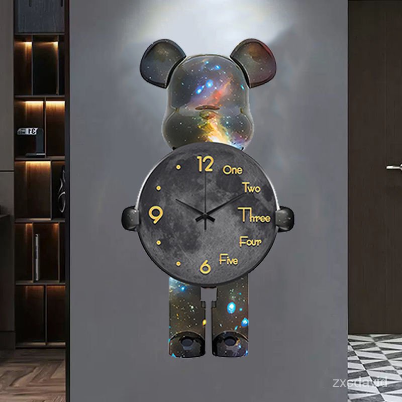暴力熊 房間佈置 裝飾 時鐘 電子鐘 掛鐘 時鐘掛鐘 靜音時鐘 電子時鐘 壁掛時鐘 造型時鐘 北歐風