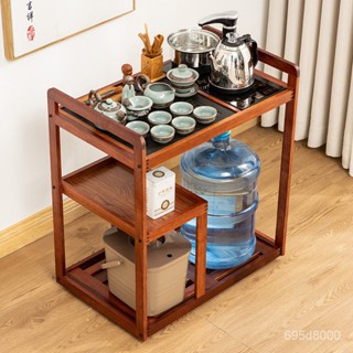〖免運〗實木 茶幾 茶臺 茶 防水 茶車 中式實木茶車可移動茶臺功夫茶具套裝全自動傢用陽臺泡茶桌茶幾桌
