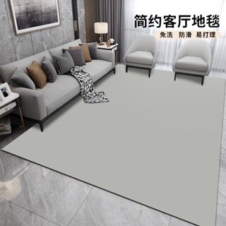 【限時特惠】地毯 防水免洗 免洗客廳地墊 防滑 止滑地墊 大面積全鋪地毯客廳地墊純色深灰色可擦免洗耐臟防水輕奢高檔簡約