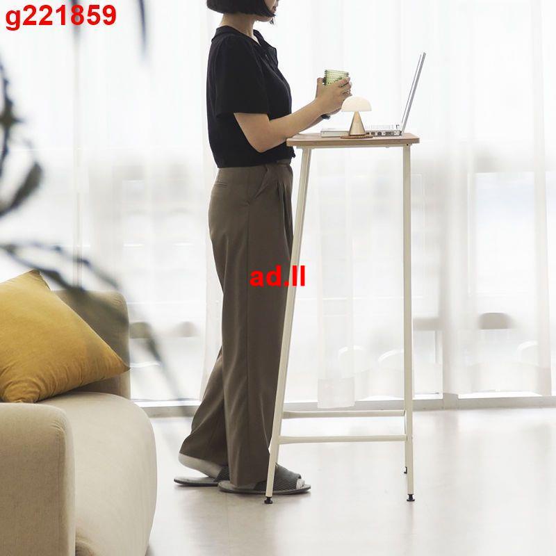 (*︾▽︾)站立式工作臺家用桌子書桌簡易辦公桌高腳站桌寫字桌筆記本電腦桌