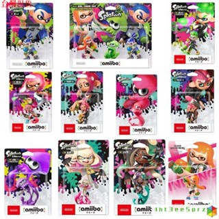 『臺灣出貨』amiibo 漆彈大作戰3 斯普拉遁3 任天堂amiibo手辦 噴射戰士splatoon套裝藍色男孩章魚組閤