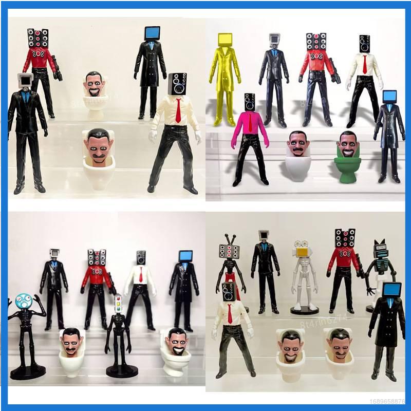 🎇免運🎇Yelan 9 件 Skibidi 廁所可動人偶音箱電視人監視器人模型娃娃兒童玩具禮品系列