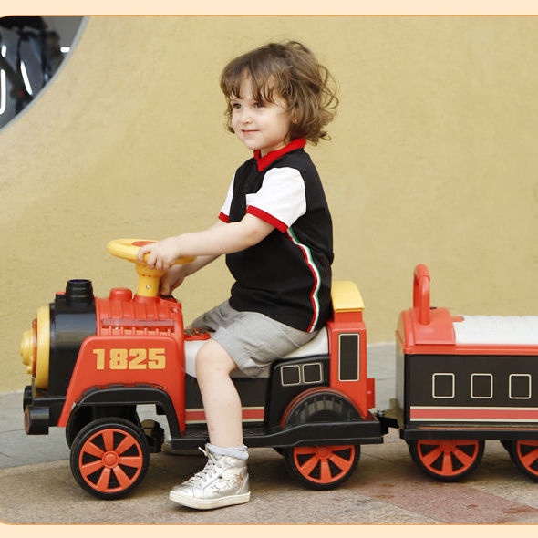 兒童電動小火車 可坐人寶寶玩具車 四輪汽車 遙控火車