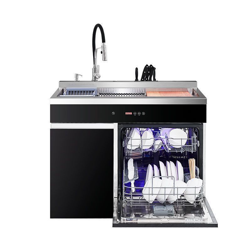 【臺灣專供】雅酷德集成水槽洗碗機一件式全自動家用洗碗機超音波獨立10套消毒櫃