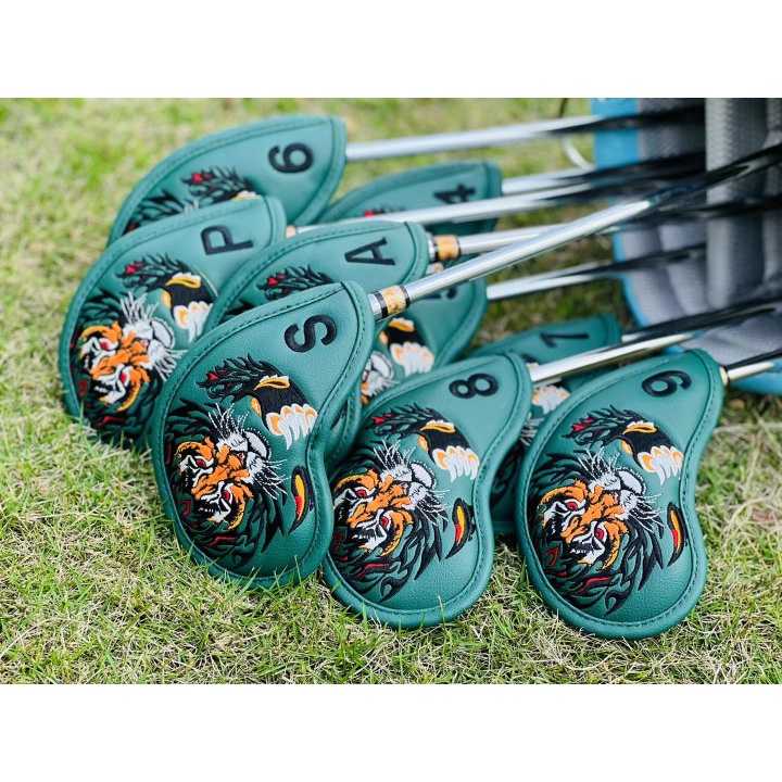 新款RG老虎高爾夫杆套 琉球鐵桿套 炎虎系列鐵桿組帽套golf鐵桿套