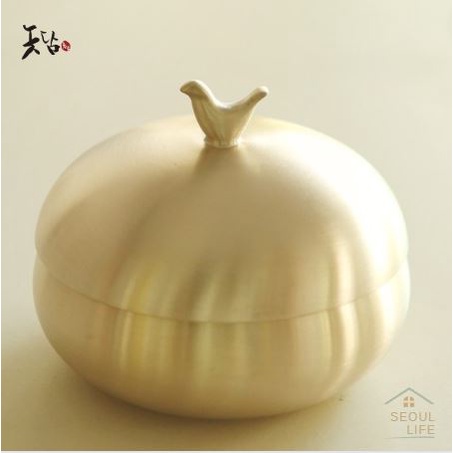 [SeoulLife]*Notdam* 韓國傳統手工黃銅器皿米沙漠碗盤帶蓋銅78%+tin22% 花鳥架