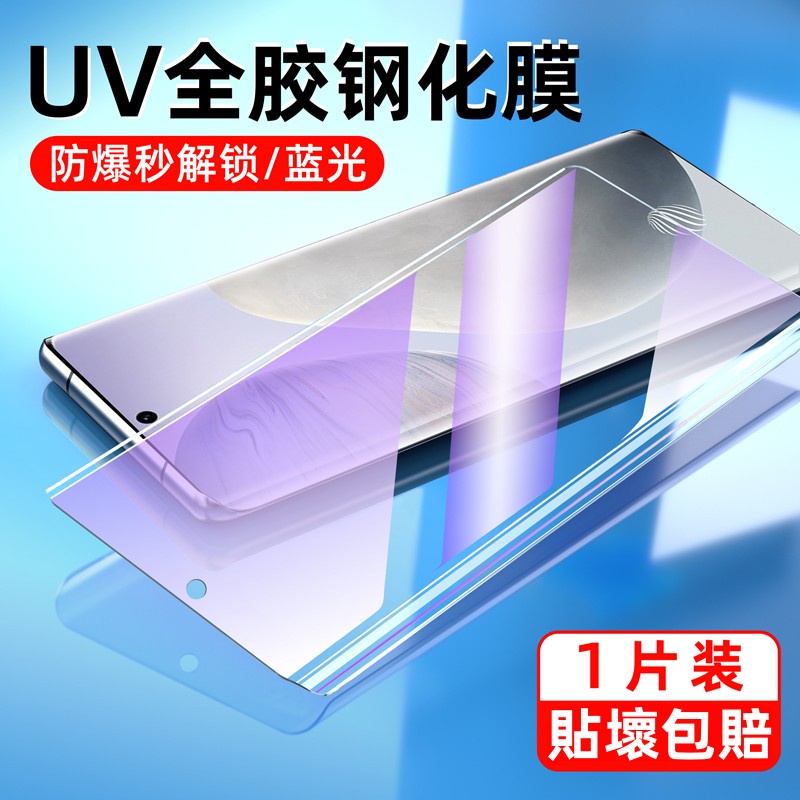 高品質 UV 滿版玻璃貼 指紋解鎖 保護貼 適用 三星 S23 S22 S21 Note20 ultra Note10