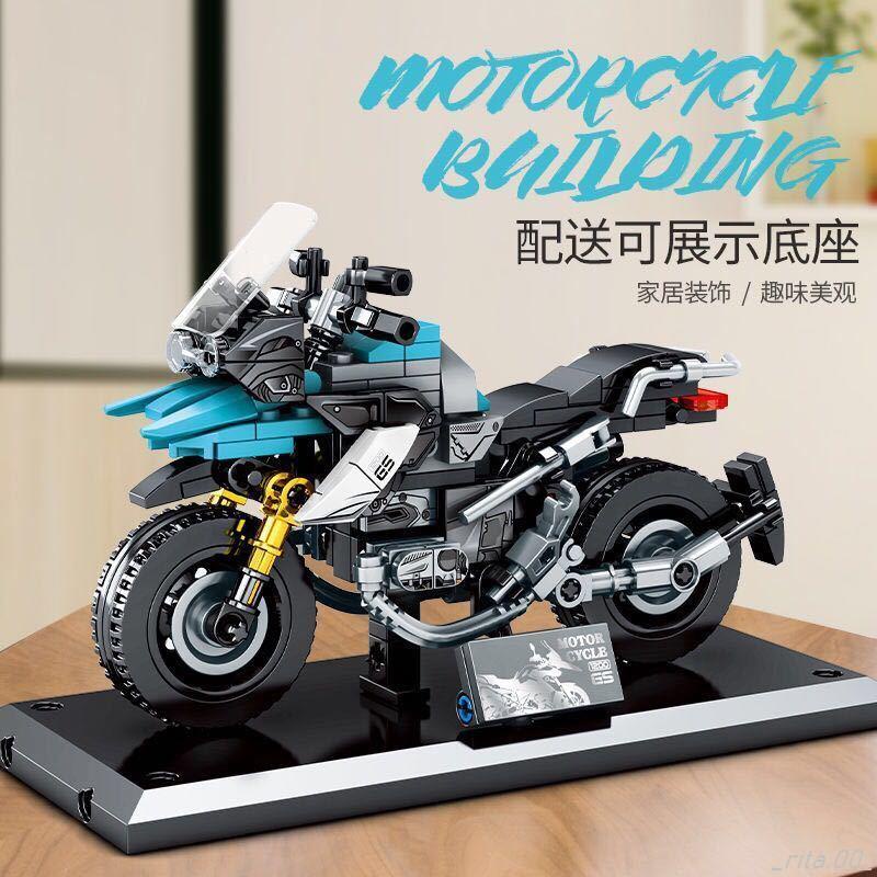現貨 摩托車機車哈雷積木模型手辦兼容樂高名車積木 兒童sembo block哈雷摩托車模型 男孩益智玩具