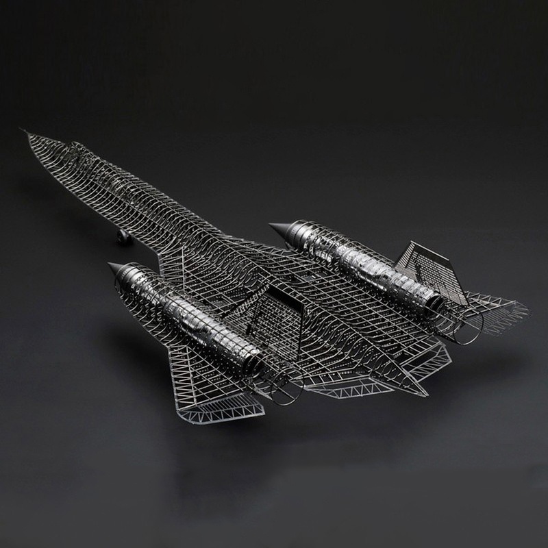 SR-71黑鳥飛機 全內構骨架DIY金屬拼裝模型 送工具展示盒練手模型