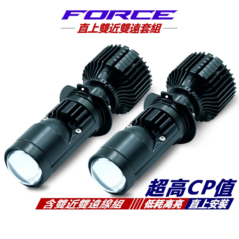 【PW】適用YAMAHA FORCE 1.0 2.0 專用 LED魚眼套組 H7 LED大燈雙近雙遠套組 LED魚眼大燈