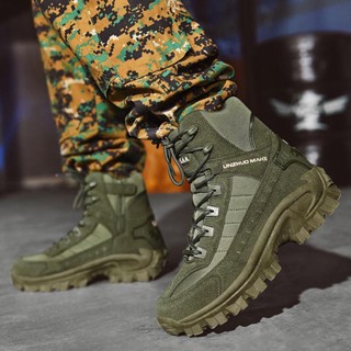 2025 新款 美式男士戰術靴 輕便戰鬥靴 特種部隊軍靴 防水職能靴 戶外遠足沙漠靴 作戰軍靴