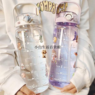 推薦🔅水瓶1000ml直飲杯隨身水杯大容量水壺超大容量水杯夏季女高顏值可愛簡約便攜塑膠健身運動水壺防摔杯子