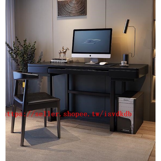 下殺 新品 代客組裝 低價 全實木電腦桌臺式家用現代書桌簡約書房臥室學生寫字桌成人辦公桌