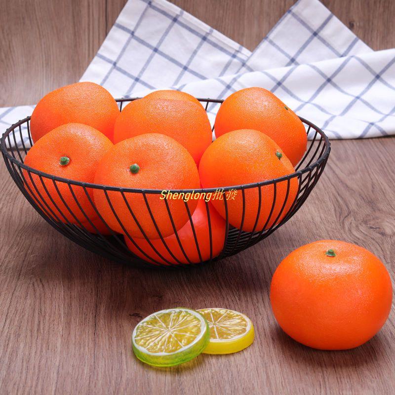 ✨XL推薦好物👍仿真桔子假橘子橙子水果模型櫥柜超市店面擺件幼兒園早教活動道具