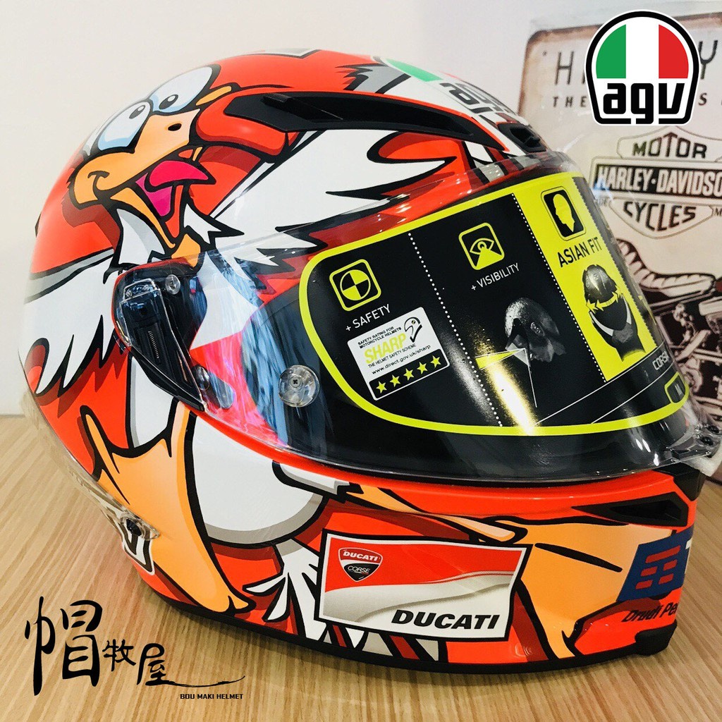 【帽牧屋】AGV 亞洲 限量版 Corsa IANNONE WinterTest 2016 Ducati 海鷗帽